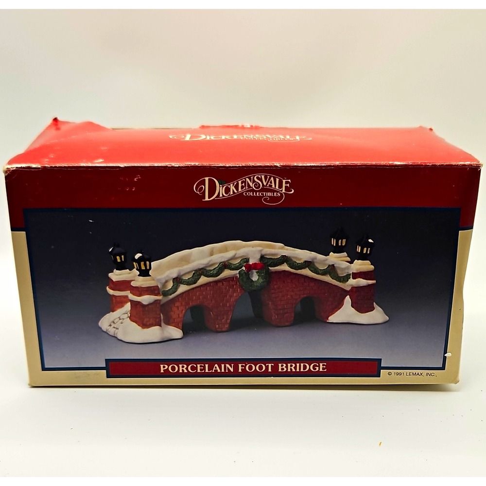 Lemax Dickensvale Porcelain Foot Bridge Christmas Village 1991